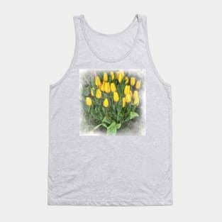 Yellow Tulip Cluster Tank Top